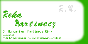 reka martinecz business card